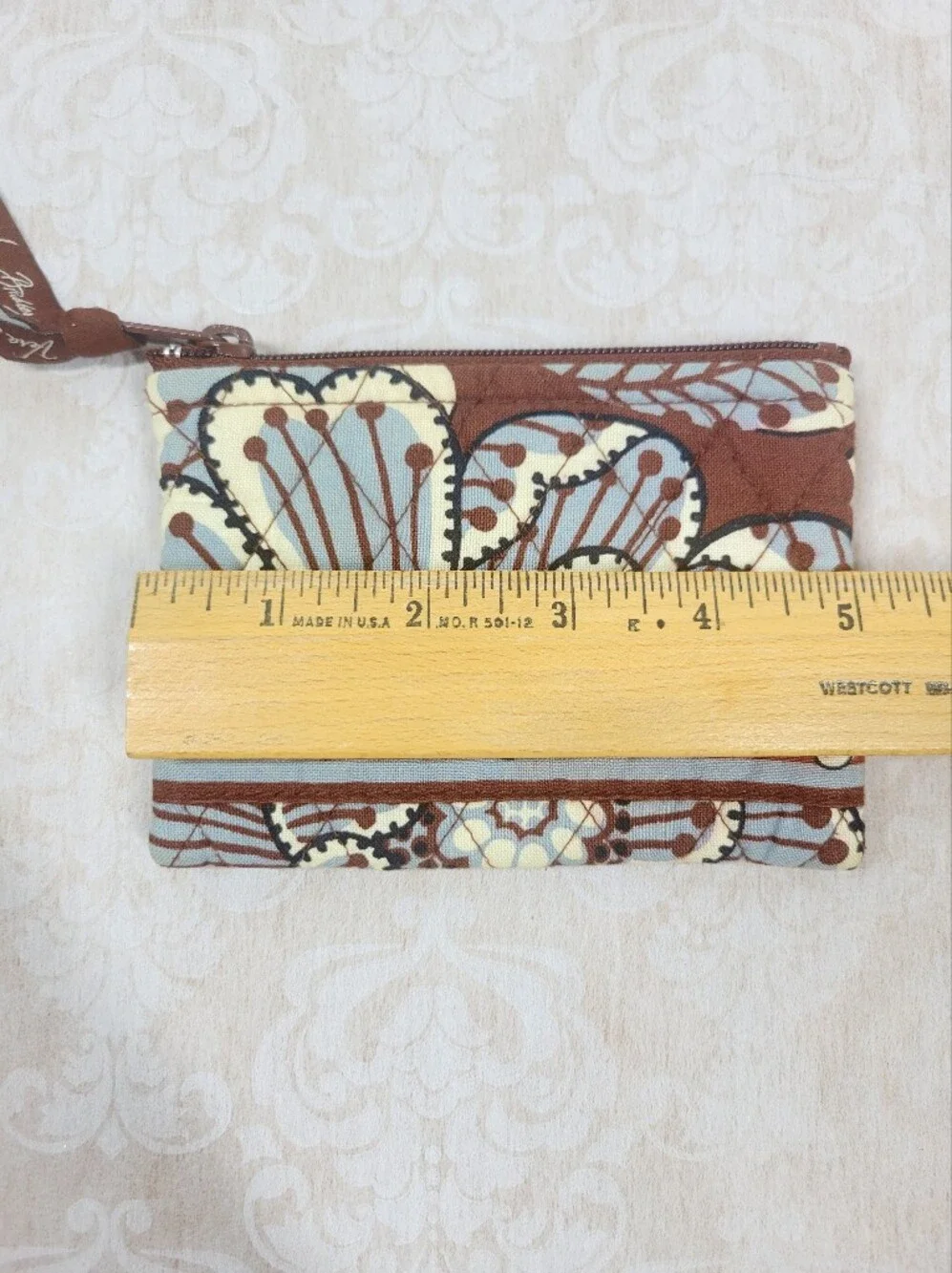 Vera Bradley Slate Blooms Small Zip Bag Retired